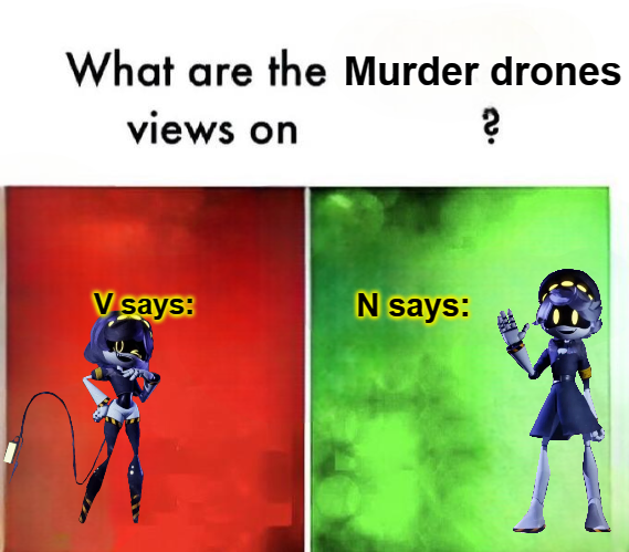 What are the Murder drones views on Blank Meme Template