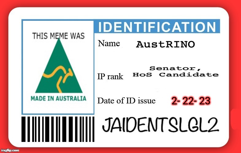 DMV ID Card | 2- 22- 23 | image tagged in dmv id card | made w/ Imgflip meme maker