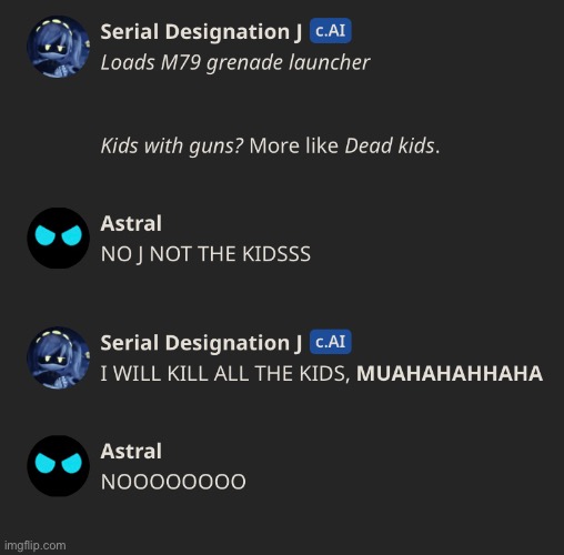 [update to child drones] NO J NOT THE KIDS | image tagged in murder drones | made w/ Imgflip meme maker