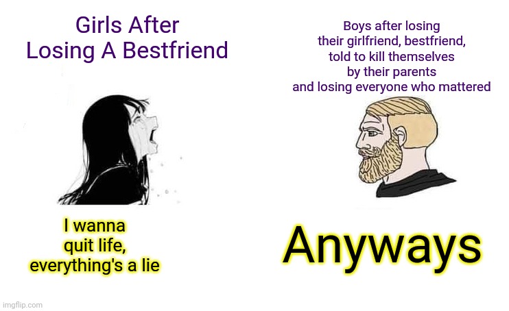 Yes Chad Boys vs. Girls Meme Generator - Imgflip