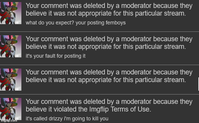 these comments are like 1-2 monthes old why are they removing them now | made w/ Imgflip meme maker