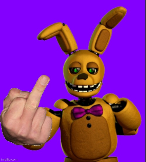 Springbonnie gives you a cupcake | image tagged in springbonnie gives you a cupcake | made w/ Imgflip meme maker