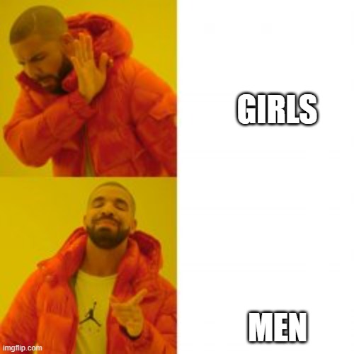 GIRLS; MEN | image tagged in covid19 | made w/ Imgflip meme maker