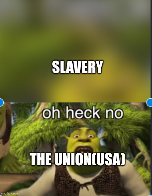 .. | SLAVERY; THE UNION(USA) | image tagged in oh no | made w/ Imgflip meme maker