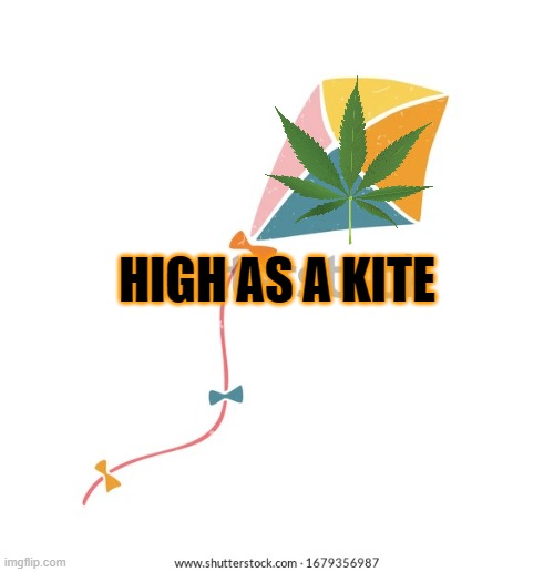 High as a kite! | HIGH AS A KITE | image tagged in kite,weed,meme,fun | made w/ Imgflip meme maker
