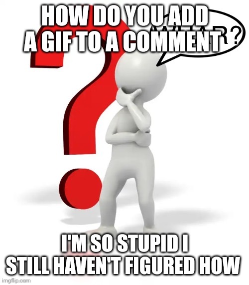 Whar? | HOW DO YOU ADD A GIF TO A COMMENT; I'M SO STUPID I STILL HAVEN'T FIGURED HOW | image tagged in whar | made w/ Imgflip meme maker