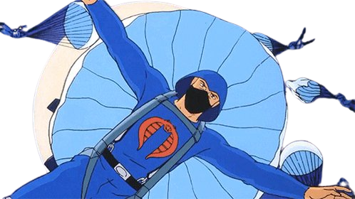 G.I.Joe Cobra Parachuting Soldiers Blank Meme Template