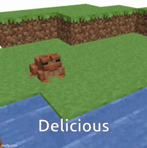 yummy allay | image tagged in frog,minecraft,tasty | made w/ Imgflip meme maker