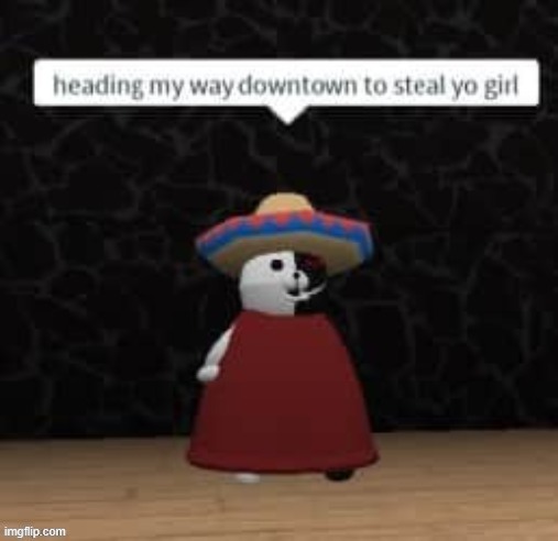 Monokuma steal yo girl | image tagged in monokuma steal yo girl | made w/ Imgflip meme maker