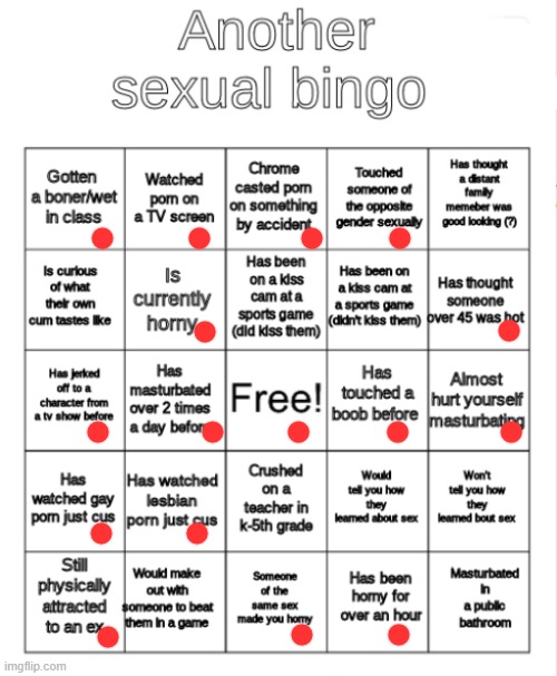 horny bingo | image tagged in horny bingo | made w/ Imgflip meme maker