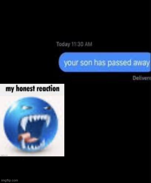 . | image tagged in your son has passed away | made w/ Imgflip meme maker