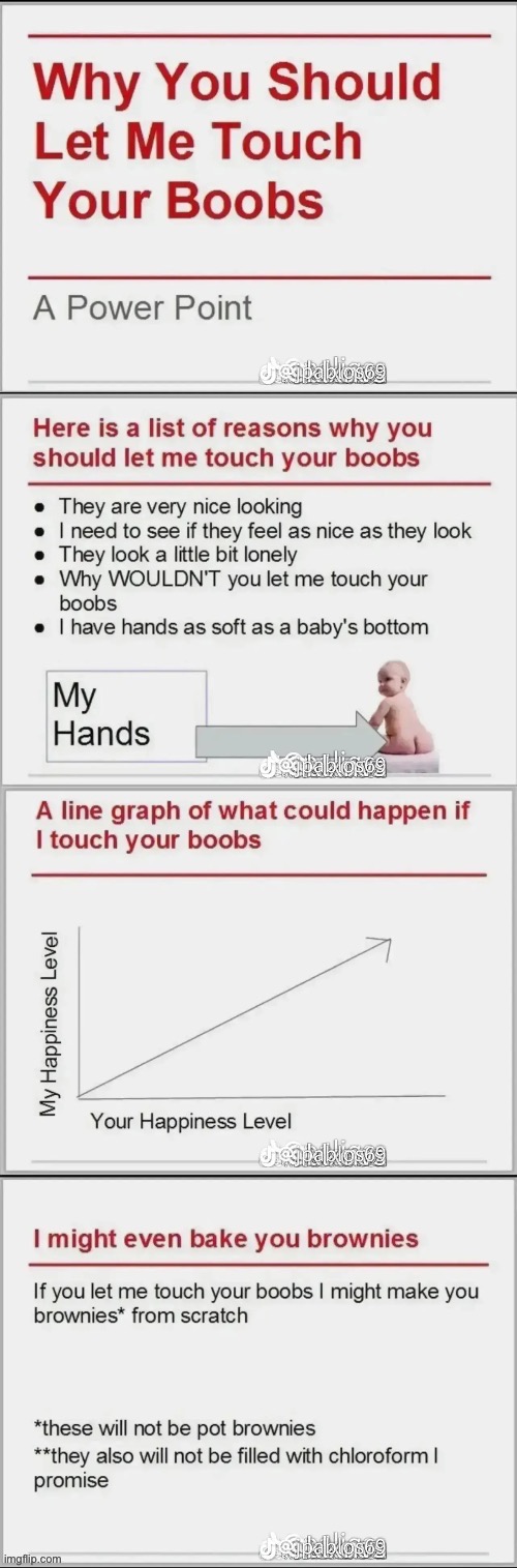 I love this image, if I was woman I’d be convinced | image tagged in why you should let me touch your boobs powerpoint | made w/ Imgflip meme maker