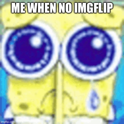 So sad | ME WHEN NO IMGFLIP | image tagged in spongebob | made w/ Imgflip meme maker