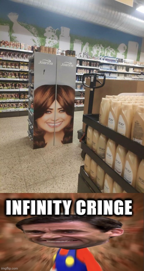 Lining between face | image tagged in infinity cringe,face,you had one job,memes,meme,fails | made w/ Imgflip meme maker