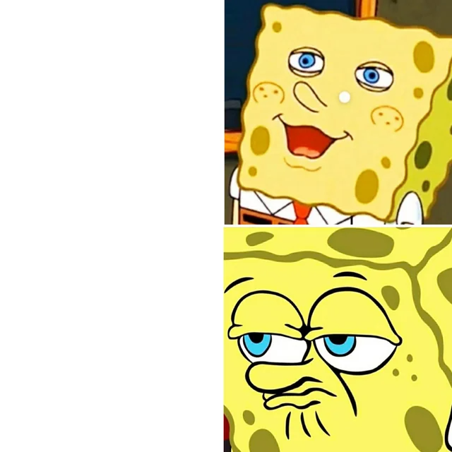 Spongebob happy/disappointed Blank Meme Template
