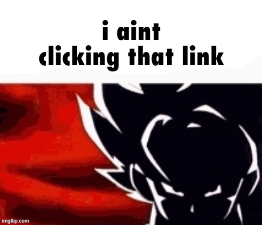 i aint clicking that link Blank Meme Template