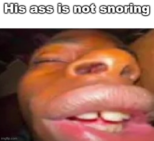 His ass is not snoring | made w/ Imgflip meme maker