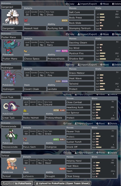 VGC Series 2 team I made. It’s been performing alright. | image tagged in pokemon,video game championships | made w/ Imgflip meme maker