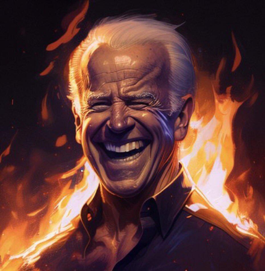 Biden flaming Blank Meme Template