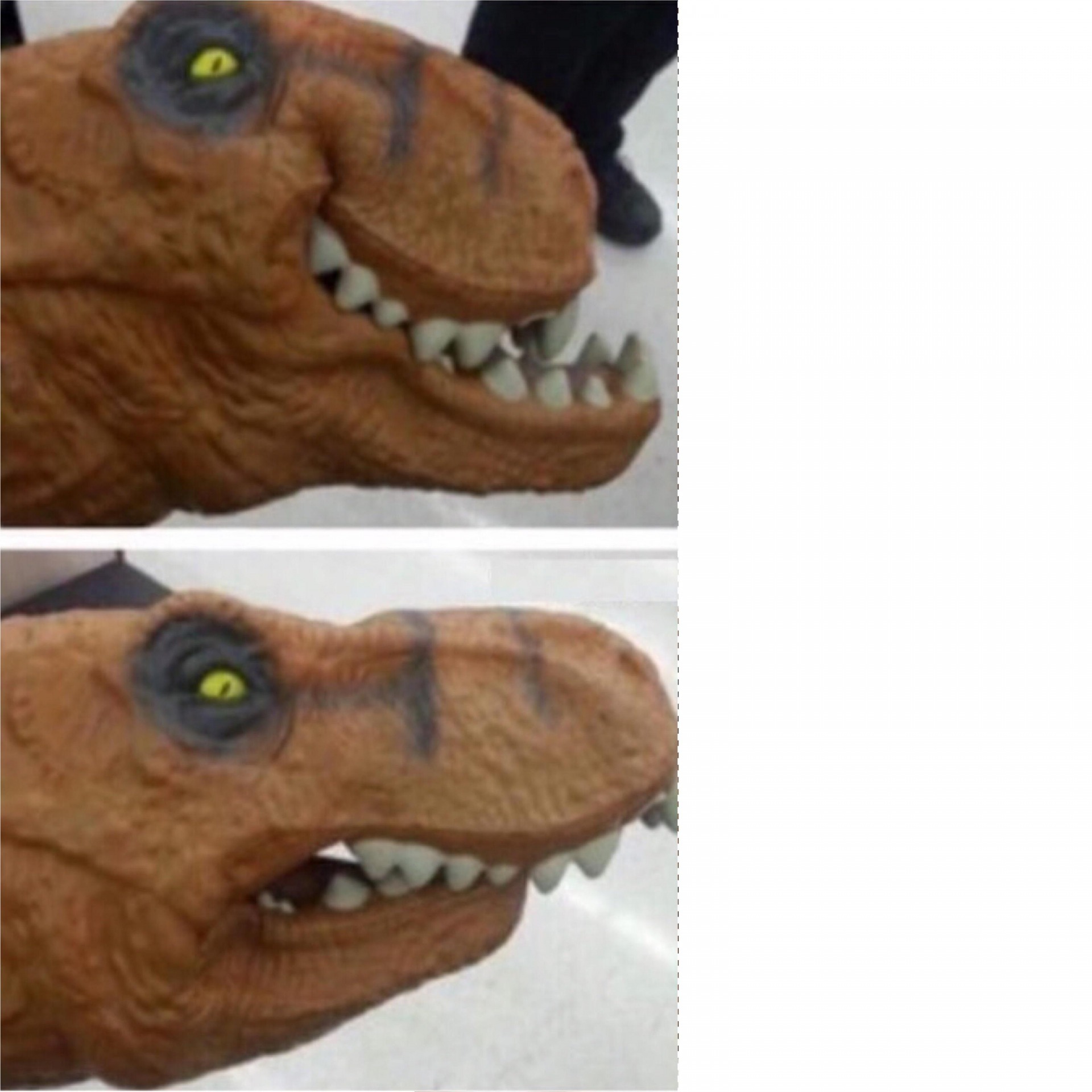 High Quality bamboozled dinosaur Blank Meme Template