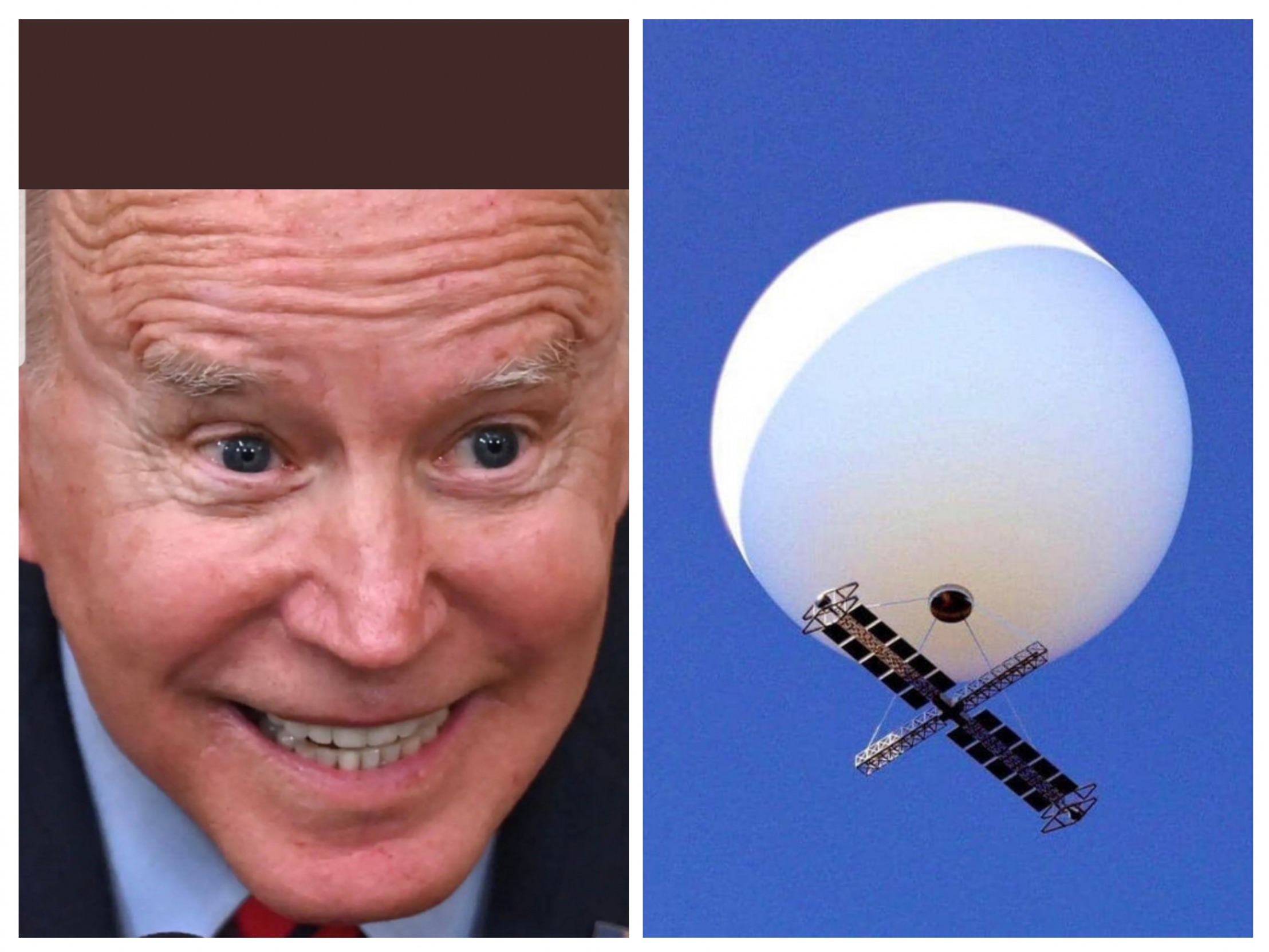 Biden and balloon Blank Meme Template