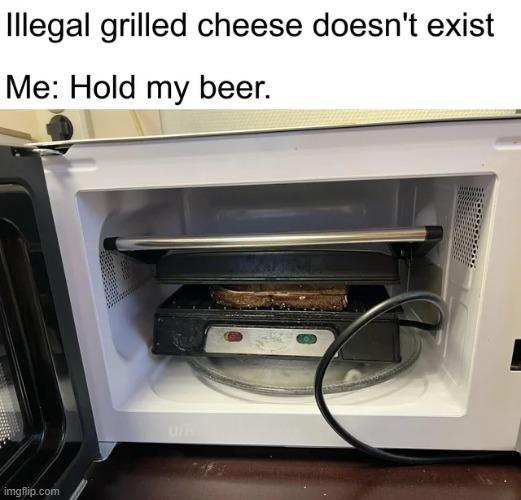 I don't know what would happen. | image tagged in memes,repost,hold my beer,funny,microwave,food | made w/ Imgflip meme maker