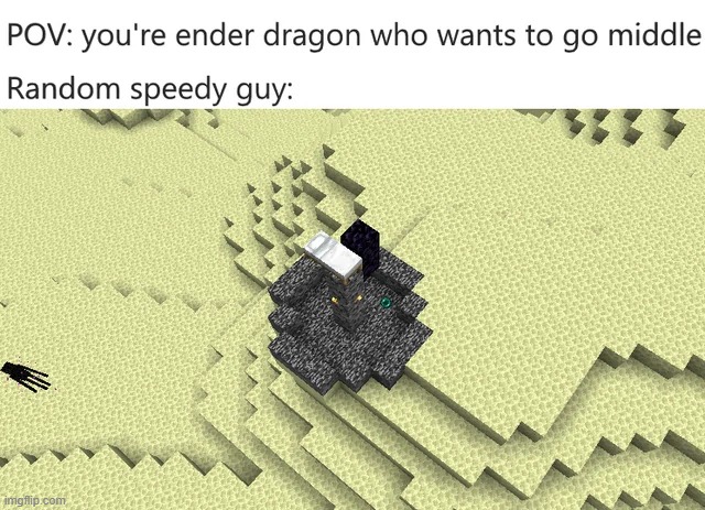 Speedrunner be like: | image tagged in gaming,minecraft,speedrun,memes,funny,minecraft memes | made w/ Imgflip meme maker