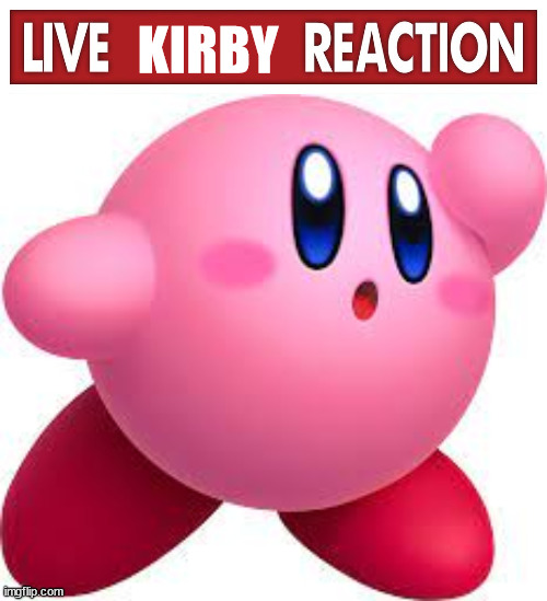 KIRBY | image tagged in live kirby reaction | made w/ Imgflip meme maker