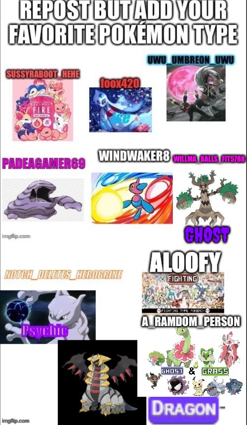 repost | WILLMA_BALLS_FIT5788; GHOST | image tagged in pokemon | made w/ Imgflip meme maker