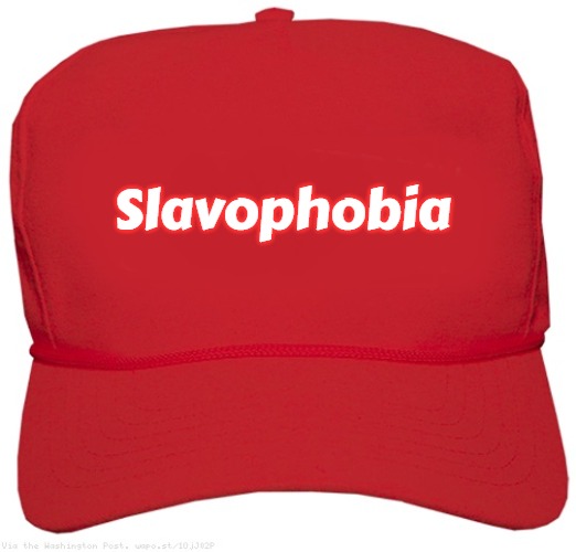 blank red MAGA hat | Slavophobia | image tagged in blank red maga hat,slavic,slavophobia,slavic phobia | made w/ Imgflip meme maker