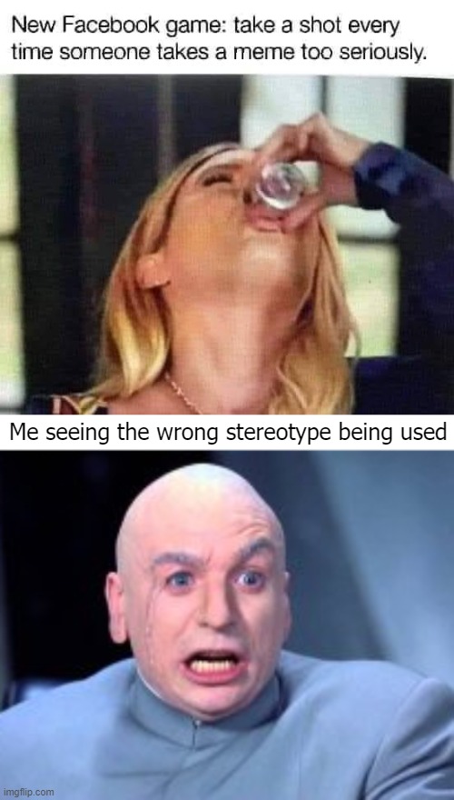 But .. but it's flawed! | Me seeing the wrong stereotype being used | image tagged in jokes,memes,stereotypes,dr evil,funny | made w/ Imgflip meme maker