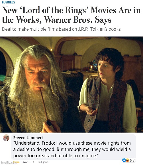 No-no-no, not LOTR too! :´( | image tagged in lord of the rings,news,funny,movies | made w/ Imgflip meme maker