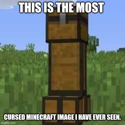 Cursed Minecraft Chest Creeper | THIS IS THE MOST; CURSED MINECRAFT IMAGE I HAVE EVER SEEN. | image tagged in cursed image | made w/ Imgflip meme maker