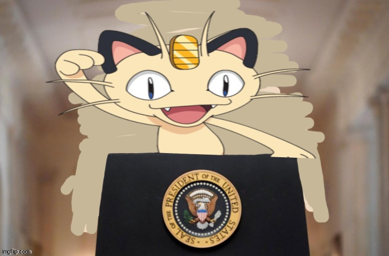 10 upvotes and I post this in politics | image tagged in meowth party | made w/ Imgflip meme maker