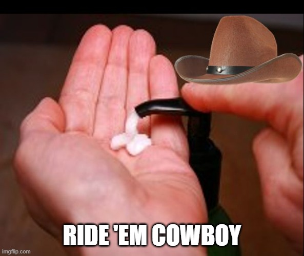 What in Masterbation | RIDE 'EM COWBOY | image tagged in what in masterbation | made w/ Imgflip meme maker