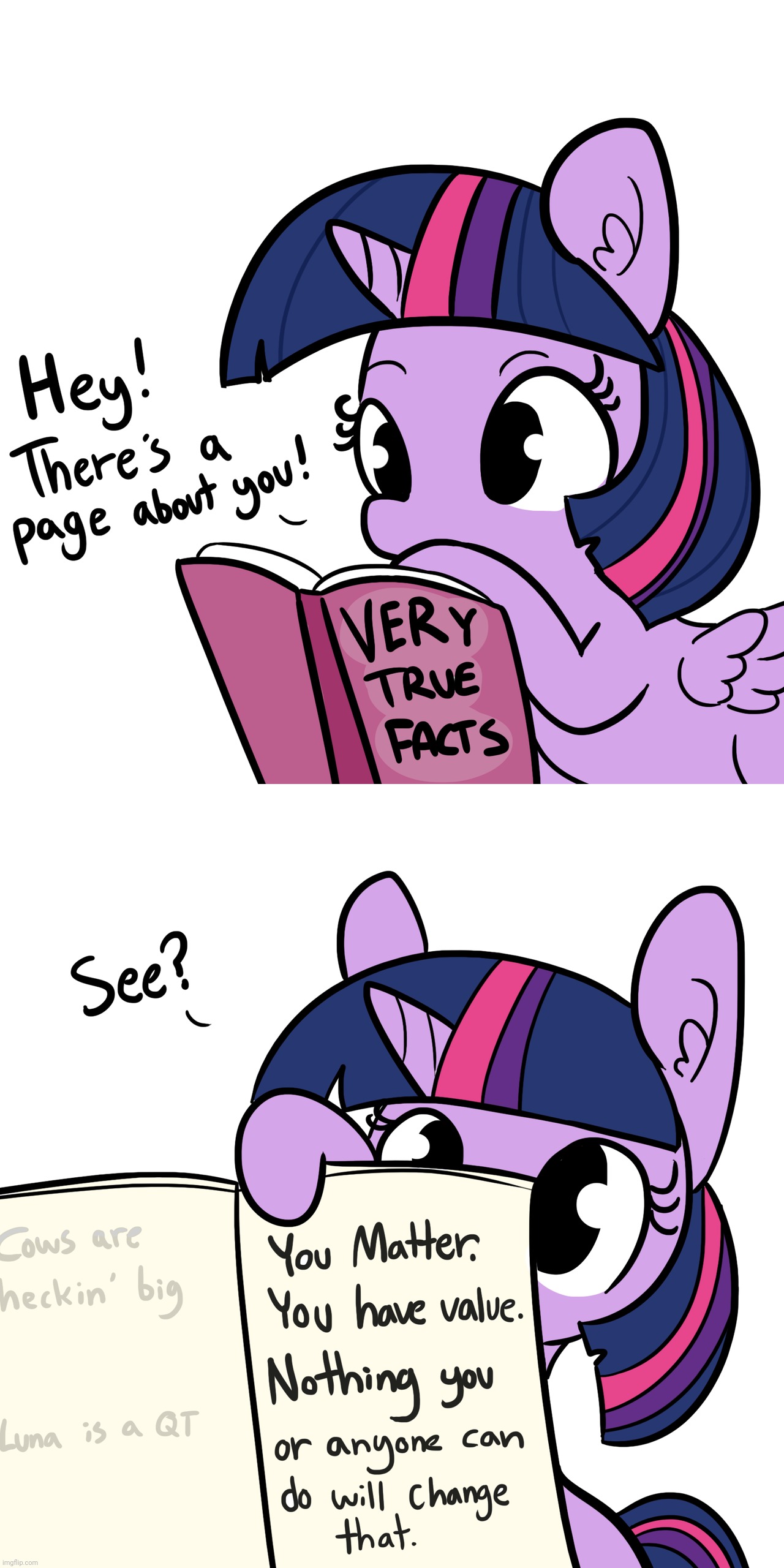 There's a page about you! | image tagged in twilight sparkle,my little pony | made w/ Imgflip meme maker