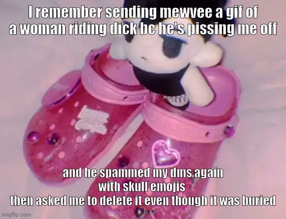 he was on a school computer ☠️ | I remember sending mewvee a gif of a woman riding dick bc he's pissing me off; and he spammed my dms again with skull emojis 
then asked me to delete it even though it was buried | image tagged in stairs | made w/ Imgflip meme maker