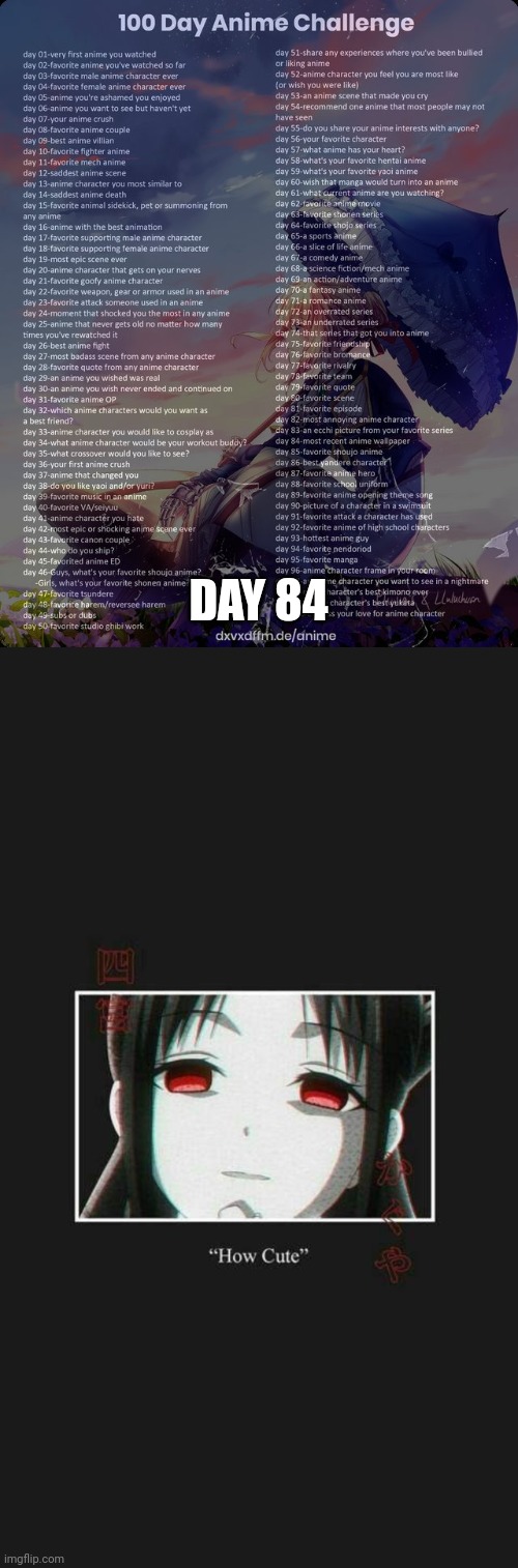It's Been a While | DAY 84 | image tagged in 100 day anime challenge | made w/ Imgflip meme maker