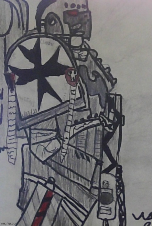 An Black Templar that I drew. | image tagged in brother mordial | made w/ Imgflip meme maker