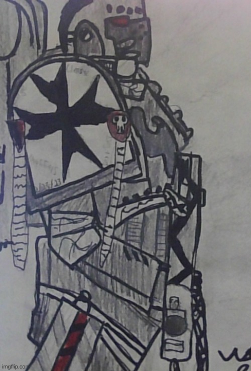 This is Brother Mordial, a Black Templars Crusader | image tagged in brother mordial | made w/ Imgflip meme maker