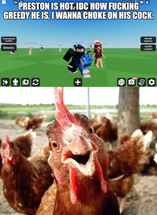 you what m8? | image tagged in sussy baka,chicken | made w/ Imgflip meme maker