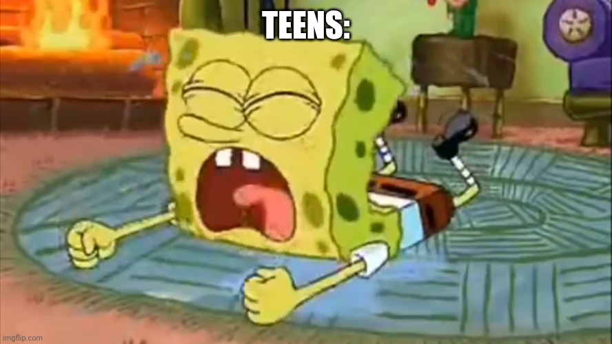 SpongeBob Temper Tantrum | TEENS: | image tagged in spongebob temper tantrum | made w/ Imgflip meme maker