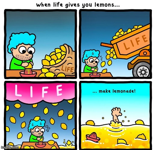 Lemonade | image tagged in lemons,lemon,lemonade,life,comics,comics/cartoons | made w/ Imgflip meme maker