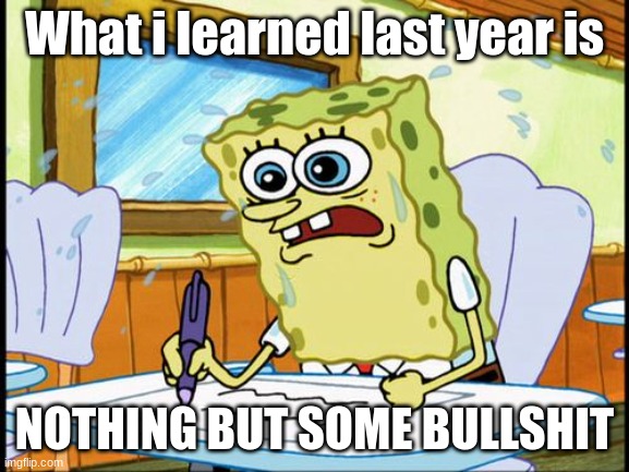 What i learned last year is NOTHING BUT SOME BULLSHIT | image tagged in what i learned in boating school is | made w/ Imgflip meme maker