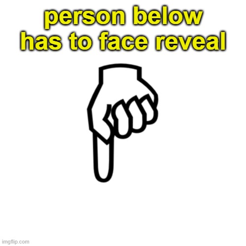 be mean to the person below | person below has to face reveal | image tagged in be mean to the person below | made w/ Imgflip meme maker