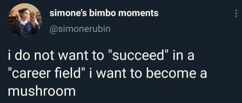 I don’t want to succeed in a career field Blank Meme Template