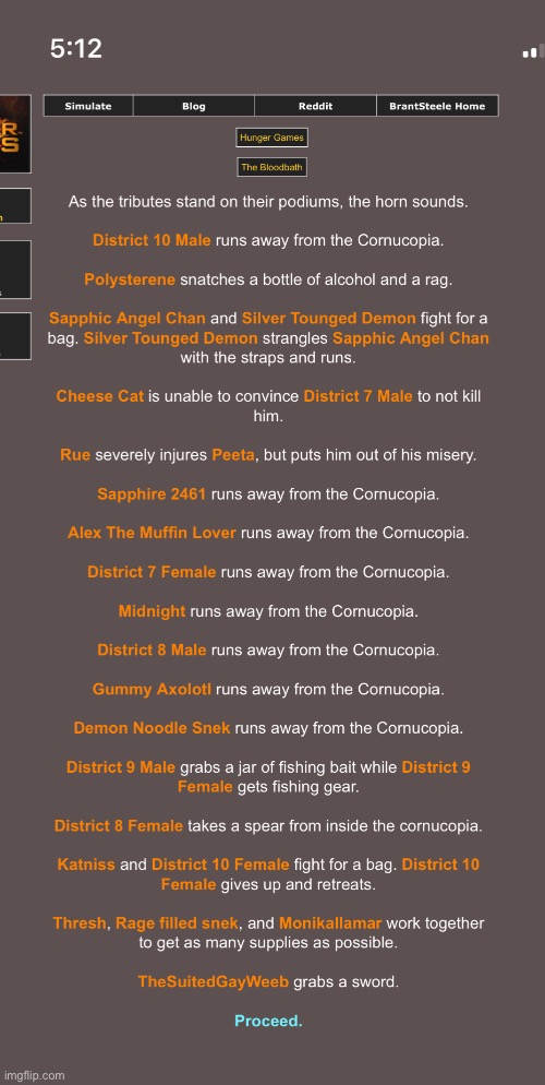 Sorry I messed up the first one :/ | image tagged in hunger games | made w/ Imgflip meme maker