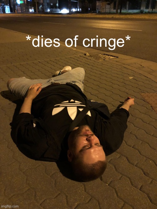 dies of cringe | *dies of cringe* | image tagged in dies of cringe | made w/ Imgflip meme maker