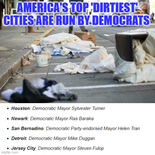 Democrat run cities are literally cesspools... - Imgflip