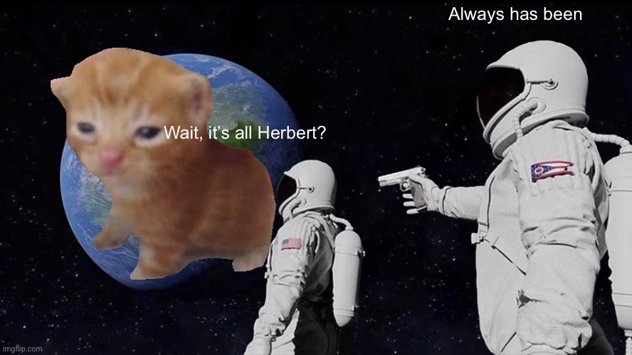Always Has Been Meme | Always has been; Wait, it’s all Herbert? | image tagged in memes,always has been | made w/ Imgflip meme maker